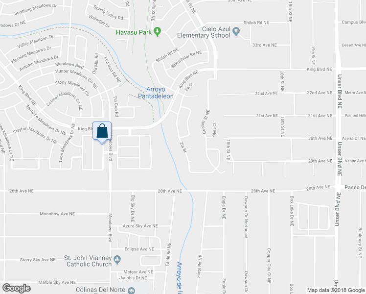 map of restaurants, bars, coffee shops, grocery stores, and more near 3141 Zia Street in Rio Rancho