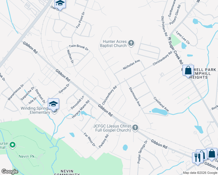 map of restaurants, bars, coffee shops, grocery stores, and more near 4707 Gibbons Link Road in Charlotte