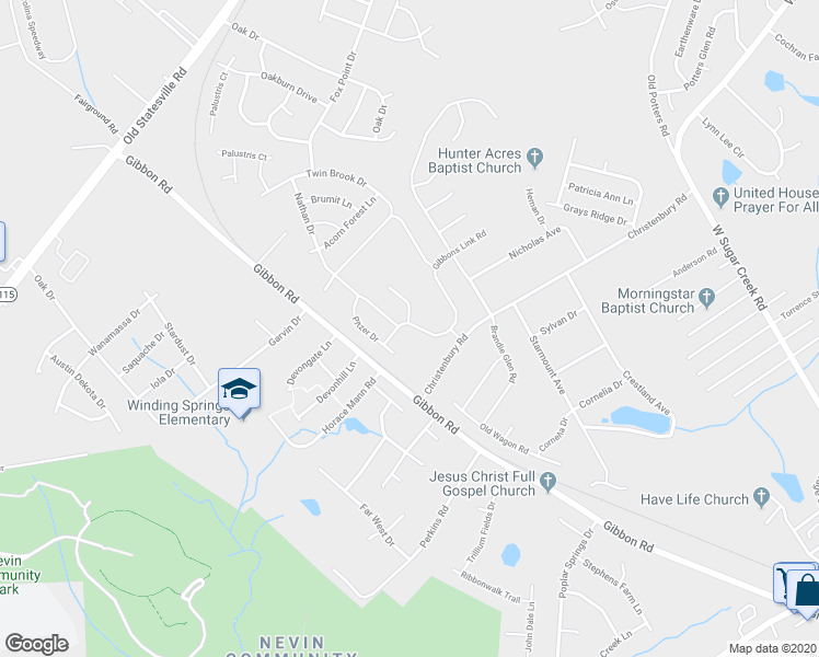 map of restaurants, bars, coffee shops, grocery stores, and more near 7012 Childress Lane in Charlotte