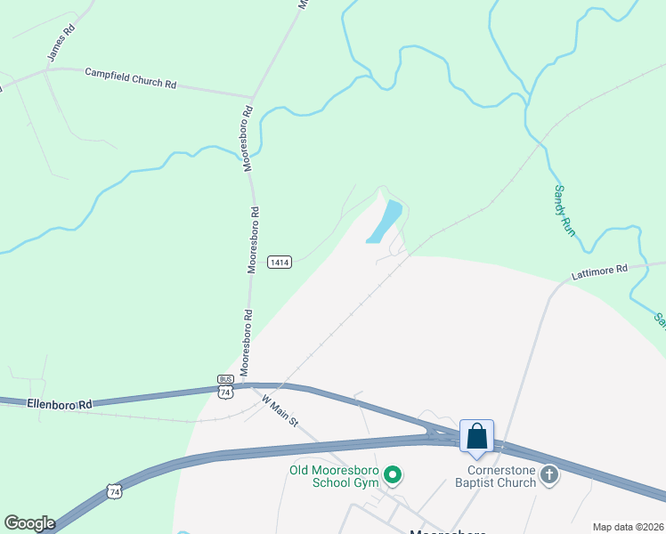 map of restaurants, bars, coffee shops, grocery stores, and more near 228 Devon Road in Mooresboro