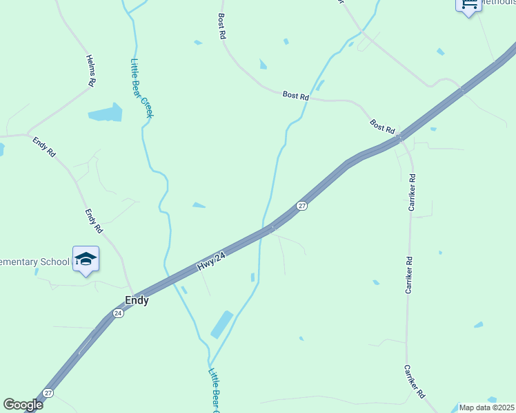 map of restaurants, bars, coffee shops, grocery stores, and more near State 24 in Albemarle