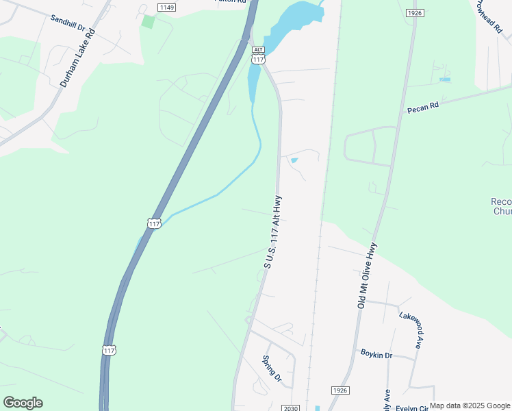 map of restaurants, bars, coffee shops, grocery stores, and more near 106 Honey Dew Drive in Wayne County