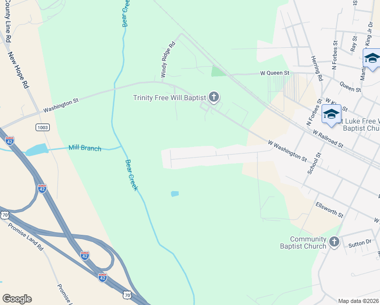 map of restaurants, bars, coffee shops, grocery stores, and more near 134 Brandy Avenue in La Grange
