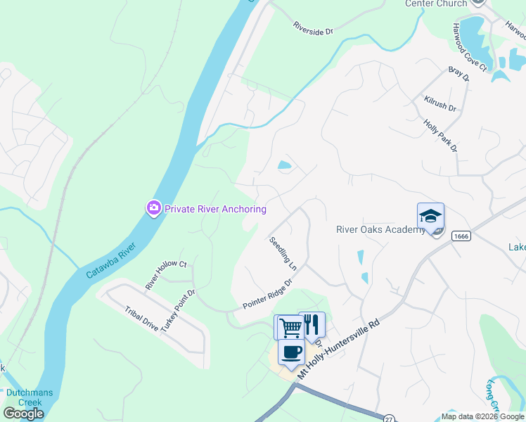 map of restaurants, bars, coffee shops, grocery stores, and more near 11809 Aubreywood Drive in Charlotte