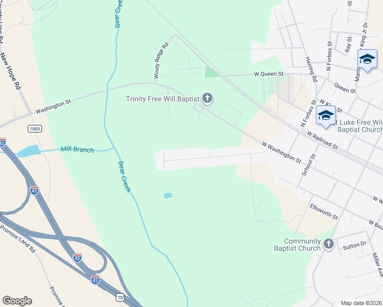 map of restaurants, bars, coffee shops, grocery stores, and more near 134 Brandy Avenue in La Grange