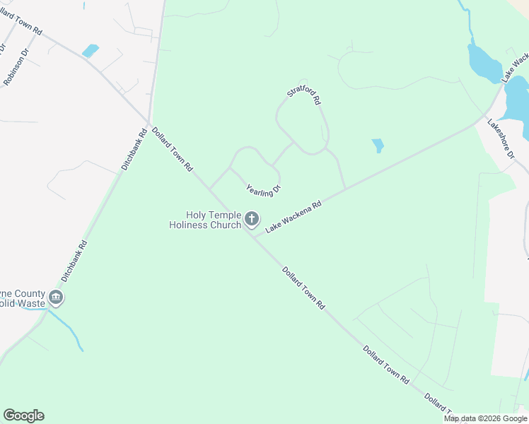 map of restaurants, bars, coffee shops, grocery stores, and more near 408 Yearling Drive in Goldsboro