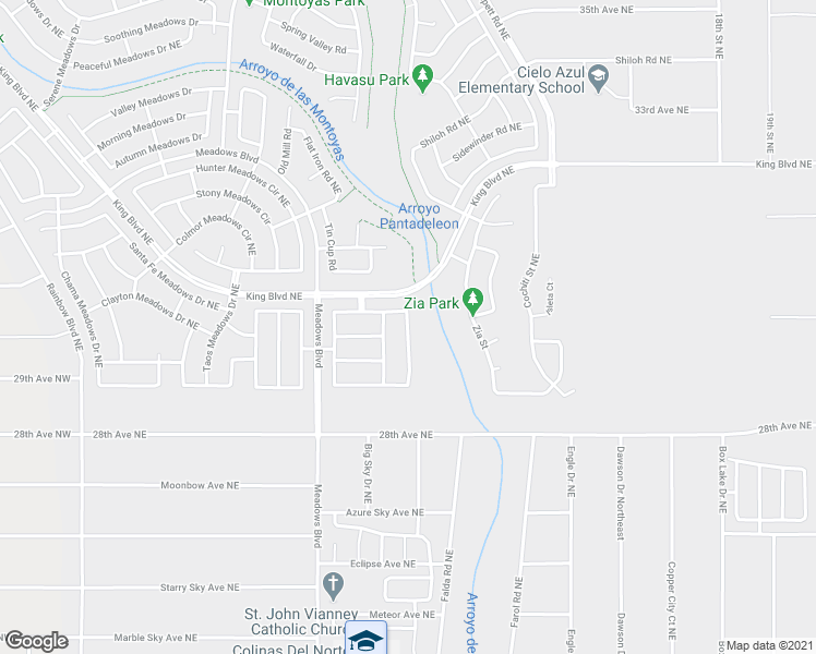 map of restaurants, bars, coffee shops, grocery stores, and more near 3021 Mason Meadows Drive in Rio Rancho