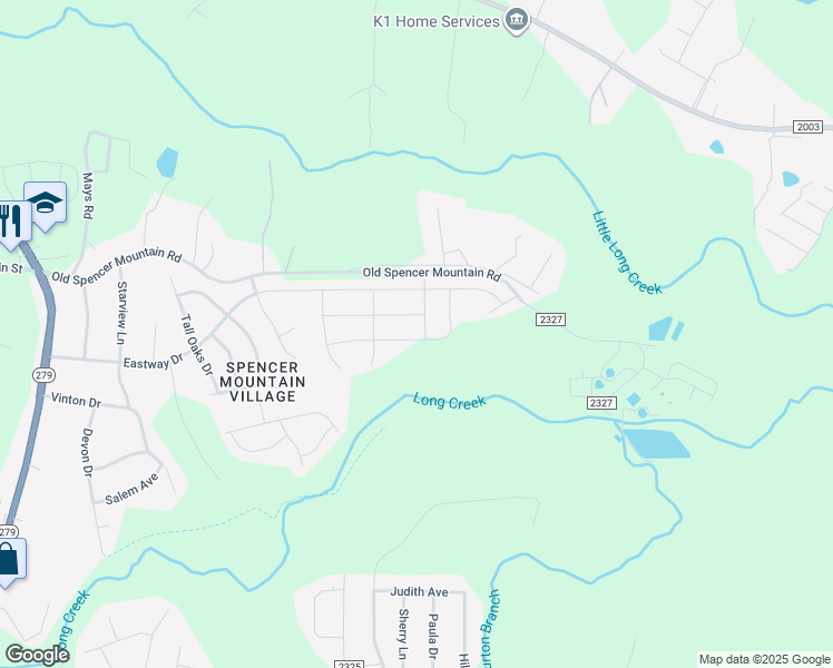 map of restaurants, bars, coffee shops, grocery stores, and more near 1954 Greenbrook trail in Dallas