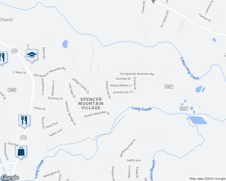 map of restaurants, bars, coffee shops, grocery stores, and more near 1824 Greenbrook trail in Dallas