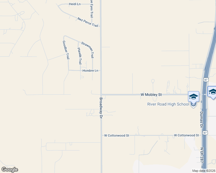 map of restaurants, bars, coffee shops, grocery stores, and more near 8600-9798 Broadway Drive in Amarillo
