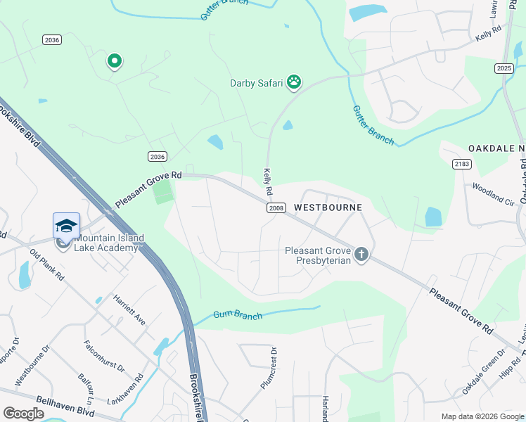 map of restaurants, bars, coffee shops, grocery stores, and more near 7101 Pleasant Grove Road in Charlotte