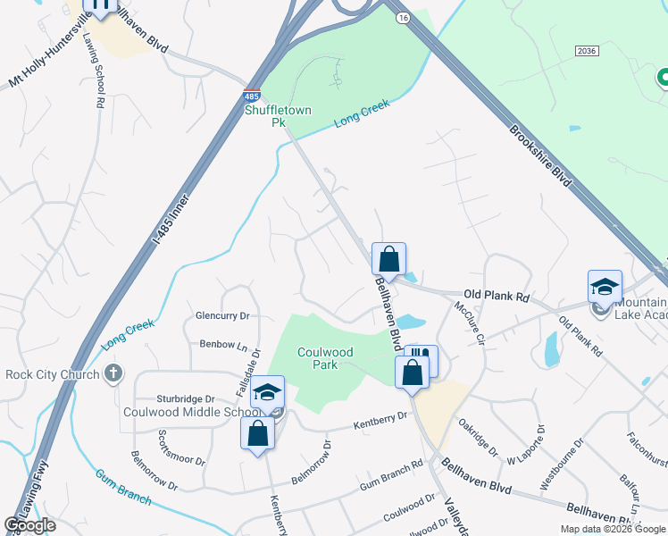 map of restaurants, bars, coffee shops, grocery stores, and more near 9120 Austin Ridge Lane in Charlotte