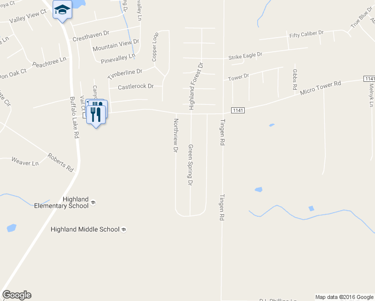 map of restaurants, bars, coffee shops, grocery stores, and more near 178 Green Spring Drive in Sanford