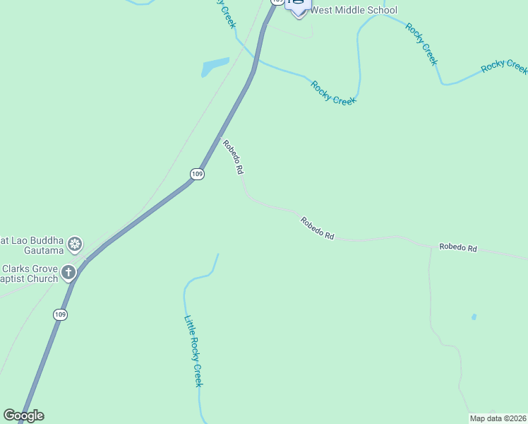 map of restaurants, bars, coffee shops, grocery stores, and more near 192 Robedo Road in Mount Gilead