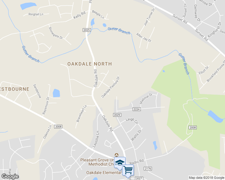 map of restaurants, bars, coffee shops, grocery stores, and more near 2814 Oakdale Pasture Drive in Charlotte