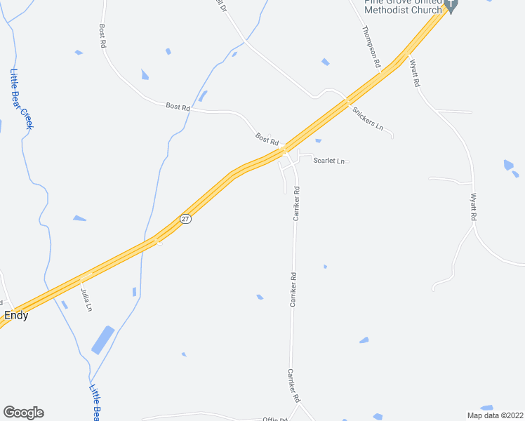 map of restaurants, bars, coffee shops, grocery stores, and more near 28356B Nc 24 27 Highway in Albemarle