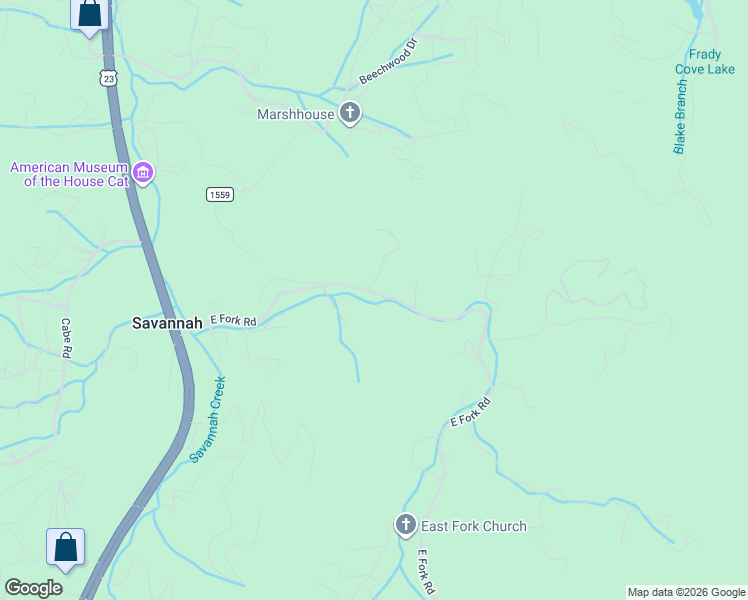 map of restaurants, bars, coffee shops, grocery stores, and more near 538 East Fork Road in Sylva