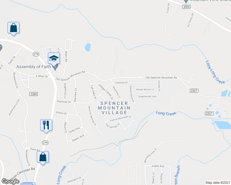 map of restaurants, bars, coffee shops, grocery stores, and more near 2919 Westbury Court in Dallas