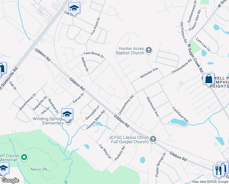 map of restaurants, bars, coffee shops, grocery stores, and more near 7012 Childress Lane in Charlotte