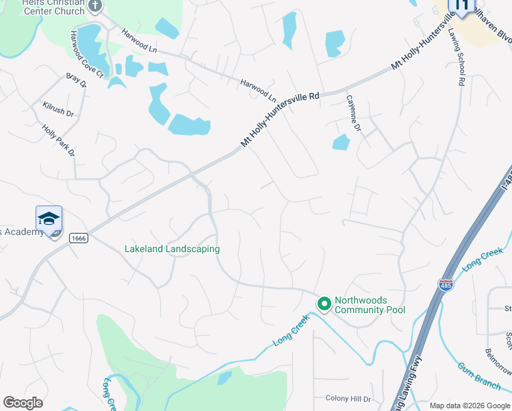 map of restaurants, bars, coffee shops, grocery stores, and more near 10911 Sandy Hook Court in Charlotte