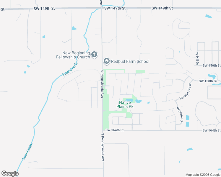 map of restaurants, bars, coffee shops, grocery stores, and more near 1632 Southwest 159th Street in Oklahoma City