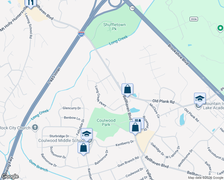 map of restaurants, bars, coffee shops, grocery stores, and more near 9120 Austin Ridge Lane in Charlotte