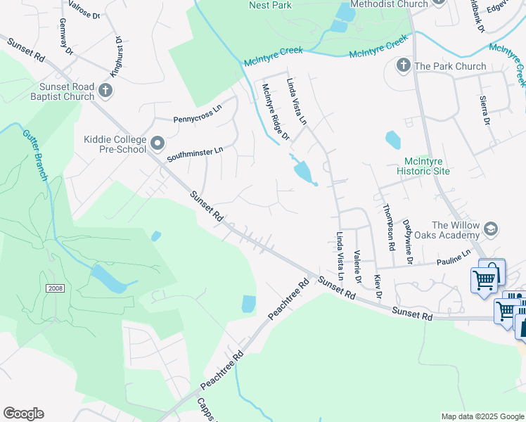 map of restaurants, bars, coffee shops, grocery stores, and more near 3008 Tindle Hill Lane in Charlotte