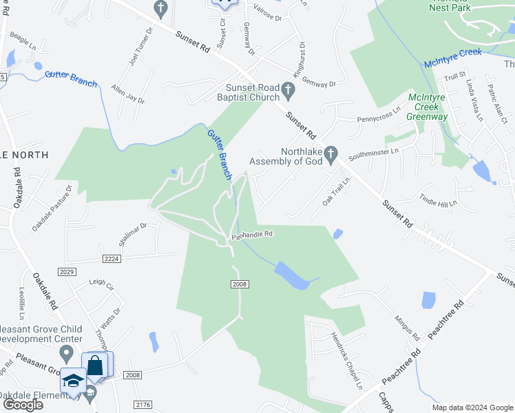 map of restaurants, bars, coffee shops, grocery stores, and more near 5729 Brookfield Pointe Drive in Charlotte