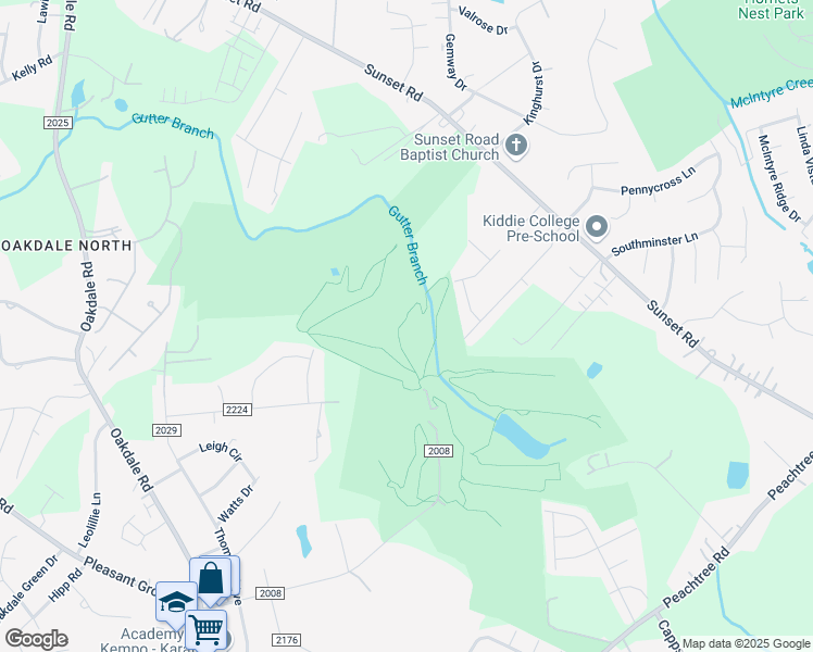 map of restaurants, bars, coffee shops, grocery stores, and more near 5305 Barley Lane in Charlotte