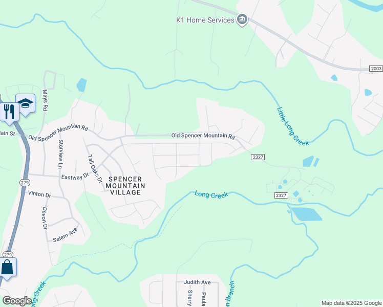 map of restaurants, bars, coffee shops, grocery stores, and more near 1954 Greenbrook trail in Dallas