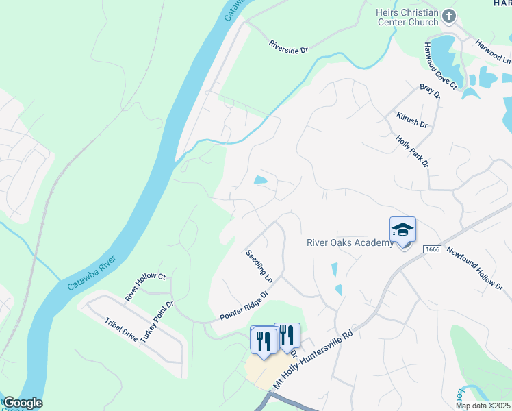 map of restaurants, bars, coffee shops, grocery stores, and more near 11903 Aubreywood Drive in Charlotte