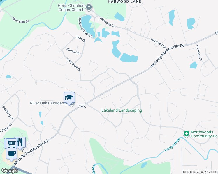 map of restaurants, bars, coffee shops, grocery stores, and more near in Charlotte