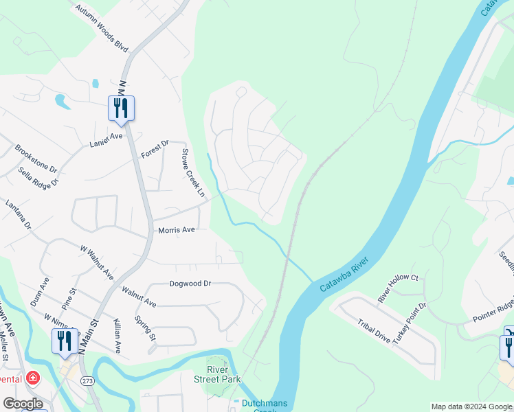 map of restaurants, bars, coffee shops, grocery stores, and more near 112 Clauser Road South in Mount Holly