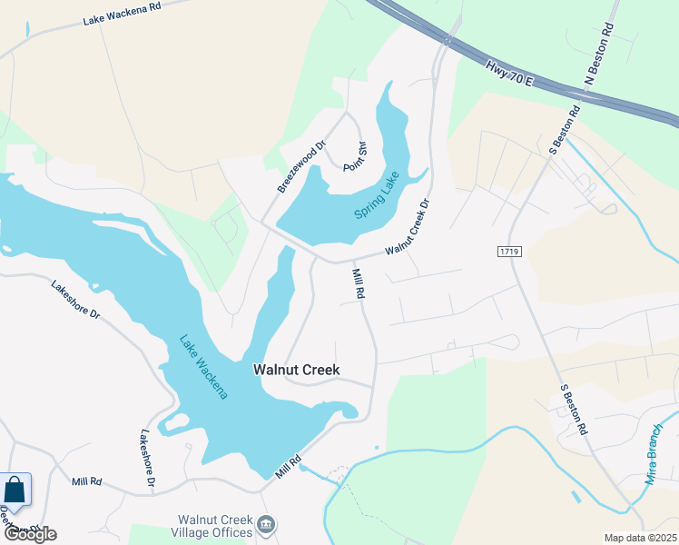 map of restaurants, bars, coffee shops, grocery stores, and more near 312 Walnut Creek Drive in Goldsboro