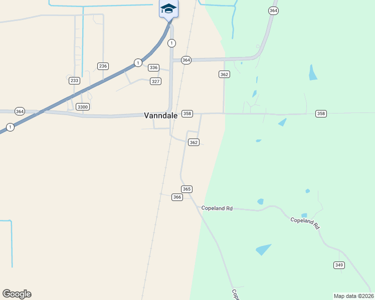 map of restaurants, bars, coffee shops, grocery stores, and more near 45 County Road 362 in Wynne