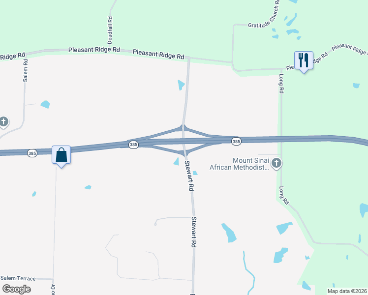 map of restaurants, bars, coffee shops, grocery stores, and more near 6569 Stewart Road in Lakeland