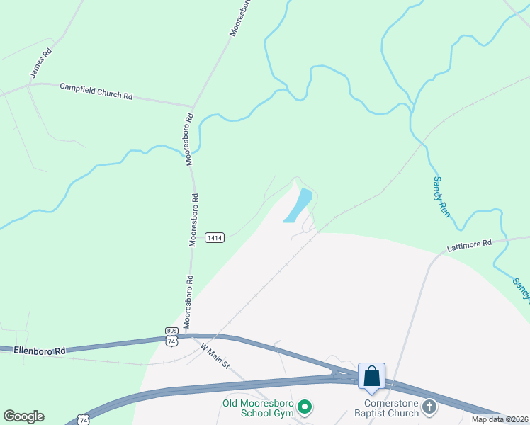 map of restaurants, bars, coffee shops, grocery stores, and more near 228 Devon Road in Mooresboro