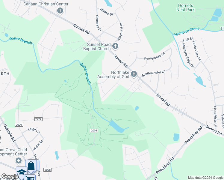 map of restaurants, bars, coffee shops, grocery stores, and more near 5830 Brookfield Pointe Drive in Charlotte