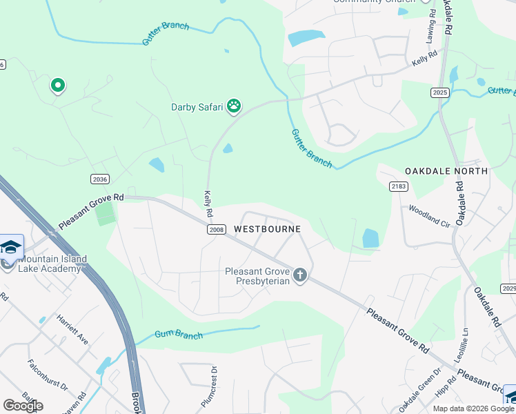 map of restaurants, bars, coffee shops, grocery stores, and more near 6918 Pleasant Oaks Circle in Charlotte