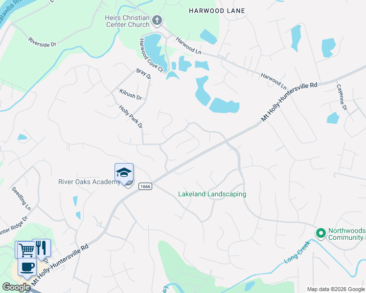 map of restaurants, bars, coffee shops, grocery stores, and more near 11319 Red Finch Lane in Charlotte