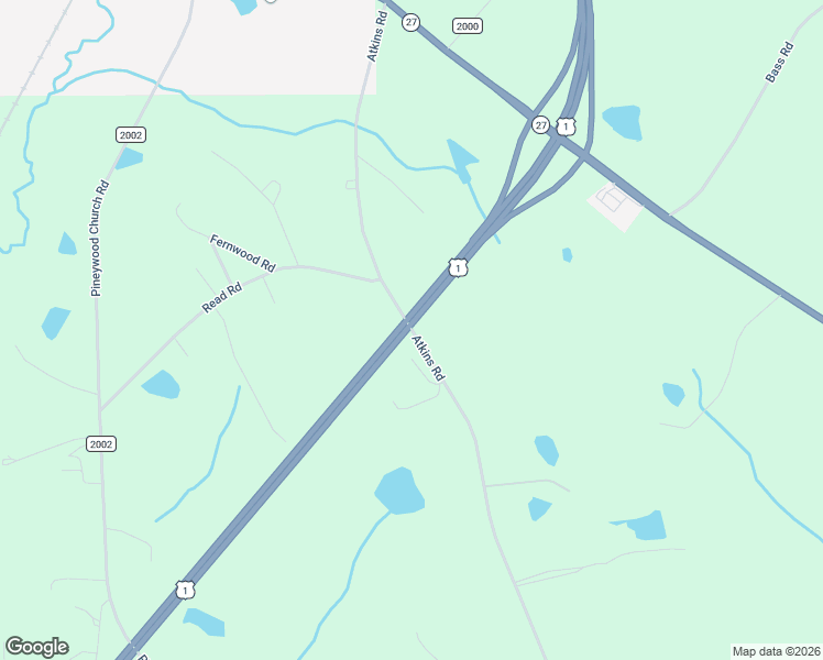 map of restaurants, bars, coffee shops, grocery stores, and more near 435 Atkins Road in Cameron