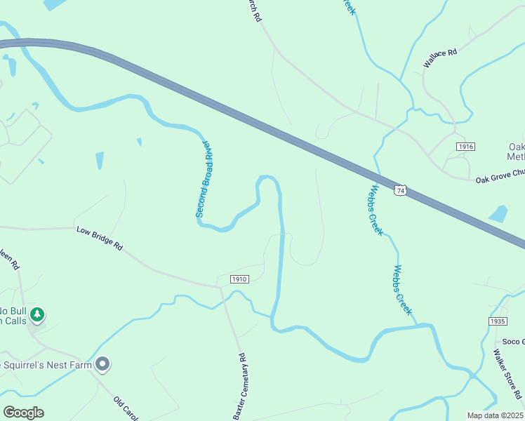 map of restaurants, bars, coffee shops, grocery stores, and more near 745 Low Bridge Road in Forest City
