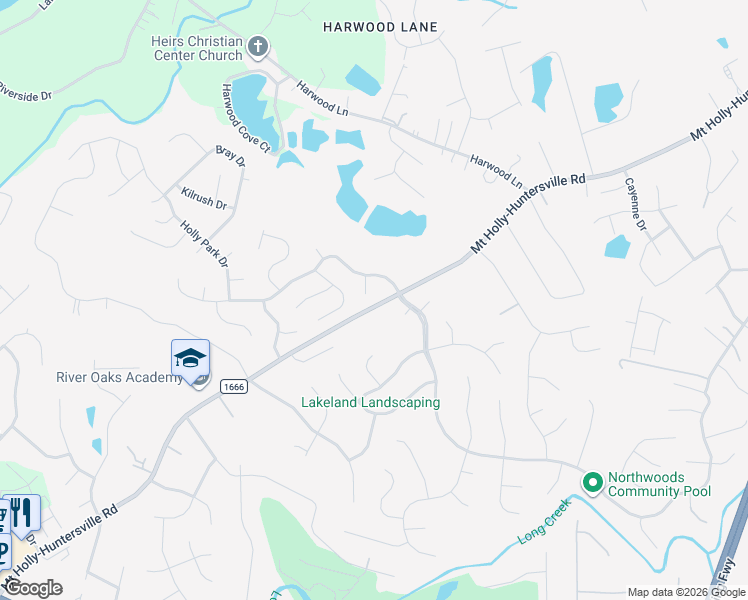 map of restaurants, bars, coffee shops, grocery stores, and more near 1607 Elk Creek Court in Charlotte