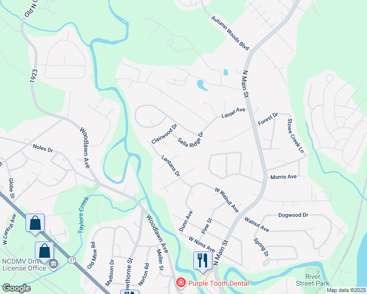 map of restaurants, bars, coffee shops, grocery stores, and more near 120 Sella Ridge Drive in Mount Holly