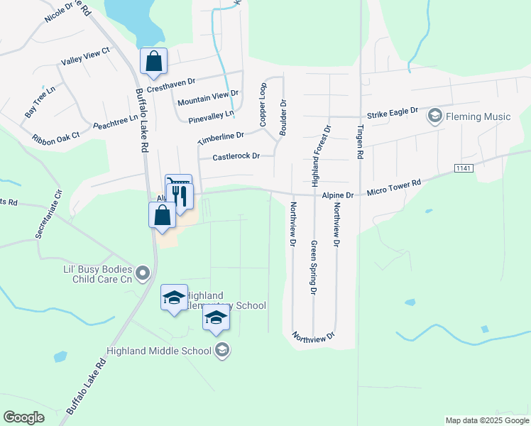 map of restaurants, bars, coffee shops, grocery stores, and more near in Sanford