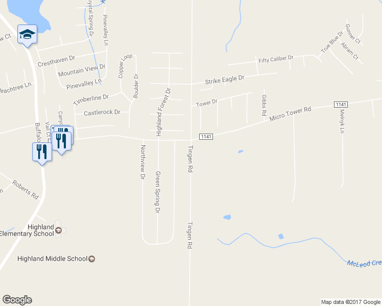 map of restaurants, bars, coffee shops, grocery stores, and more near 1612 Tingen Road in Lillington