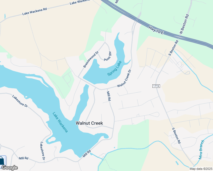 map of restaurants, bars, coffee shops, grocery stores, and more near 309 Walnut Creek Drive in Goldsboro