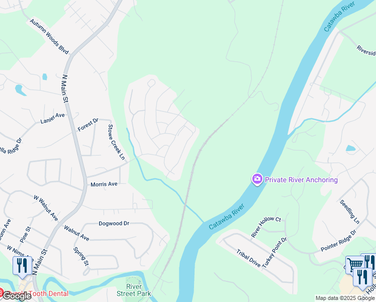 map of restaurants, bars, coffee shops, grocery stores, and more near 128 Sculpin Lane in Mount Holly