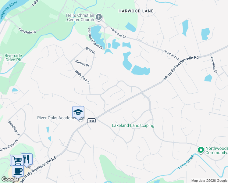 map of restaurants, bars, coffee shops, grocery stores, and more near 11319 Red Finch Lane in Charlotte