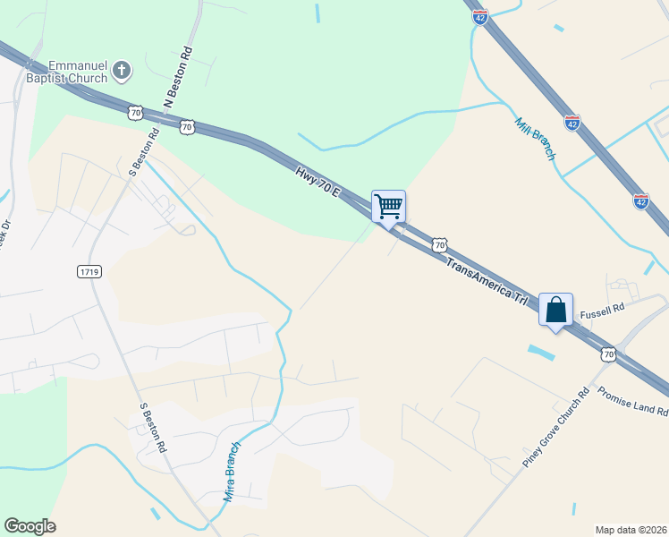map of restaurants, bars, coffee shops, grocery stores, and more near 207 Darrel Road in La Grange